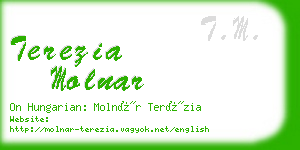 terezia molnar business card